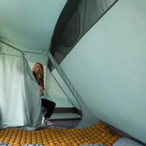 Pripučiamas 6 asmenų stovyklavimo palapinė KADVA AIRcamp 6.24 žalia
