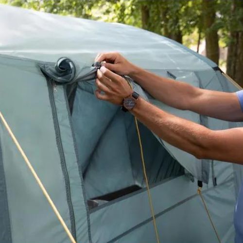 Pripučiamas šešių vietų stovyklavimo palapinė KADVA AIRcamp 6.33 žalia