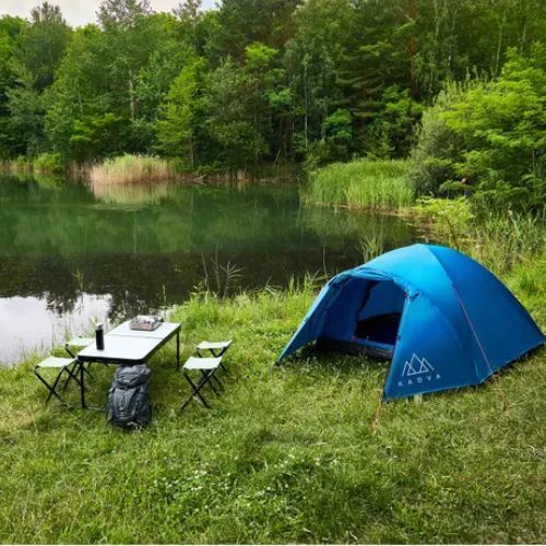 3 asmenų stovyklavimo palapinė KADVA CAMPdome 3 mėlyna