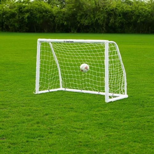 Futbolo vartai OneTeam PVC 244 x 150 cm balti