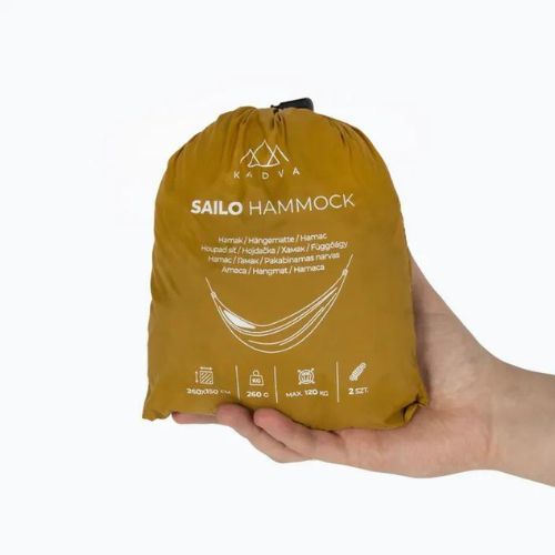 Turistinis hamakas KADVA Sailo Hammock itin lengvas geltonas