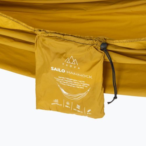 Turistinis hamakas KADVA Sailo Hammock itin lengvas geltonas