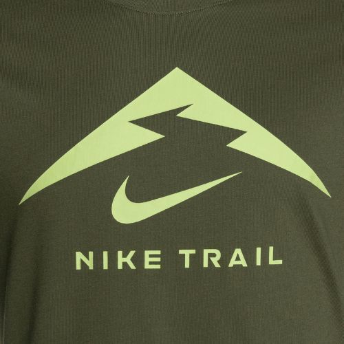 Vyriški bėgimo marškinėliai Nike Dri-Fit UV medium olive