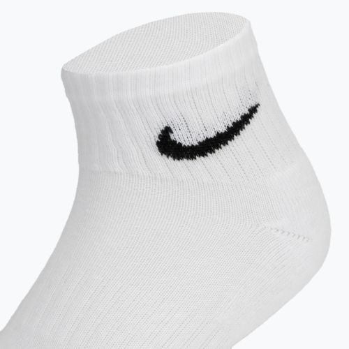 Kojinės Nike Everyday Cushioned Ankle 3 poros white/black