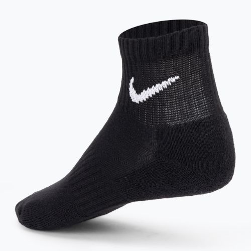 Kojinės Nike Everyday Cushioned Ankle 3 poros black/white