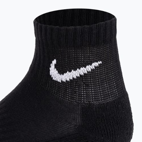 Kojinės Nike Everyday Cushioned Ankle 3 poros black/white
