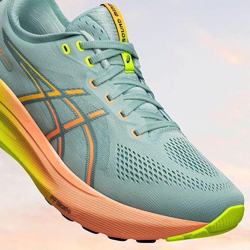 Moteriški bėgimo batai ASICS Gel-Kayano 31 Paris light celadon/safety yellow
