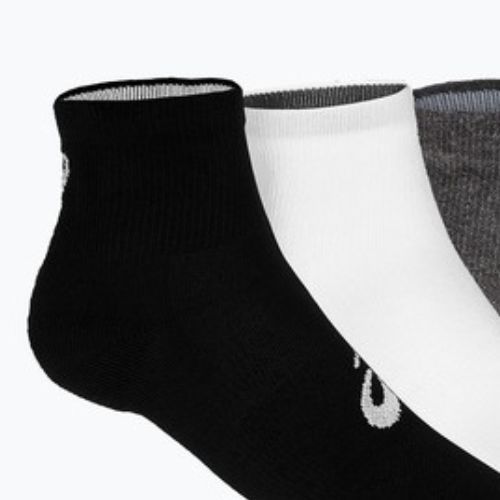 Bėgimo kojinės ASICS Quarter 3 poros black/grey/white