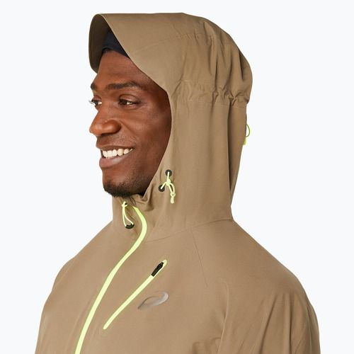 Vyriška bėgimo striukė ASICS Fujitrail Waterproof pepper