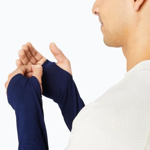 Vyriški bėgimo marškinėliai ilgomis rankovėmis ASICS Seamless birch/blue expanse