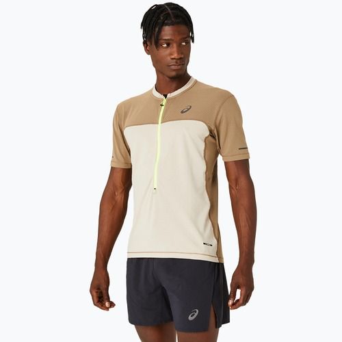 Vyriški bėgimo marškinėliai ASICS Fujitrail feather grey/pepper