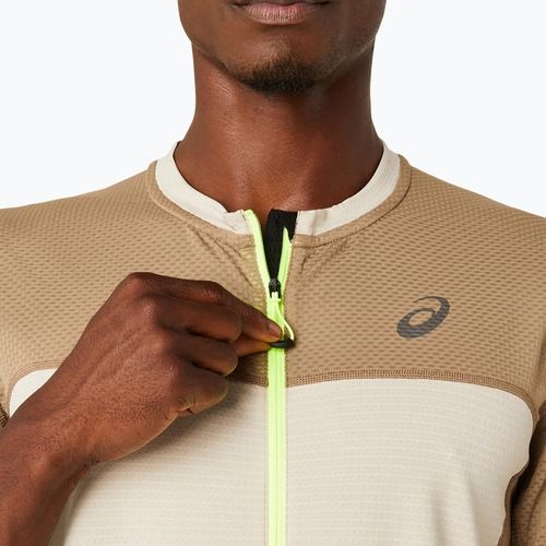 Vyriški bėgimo marškinėliai ASICS Fujitrail feather grey/pepper