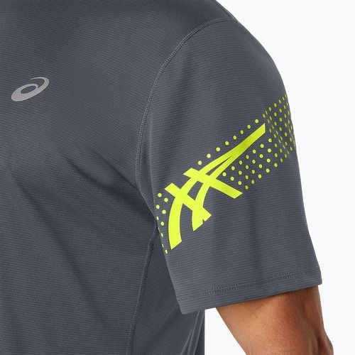 Vyriški bėgimo marškinėliai ASICS Icon Top carrier grey/safety yellow