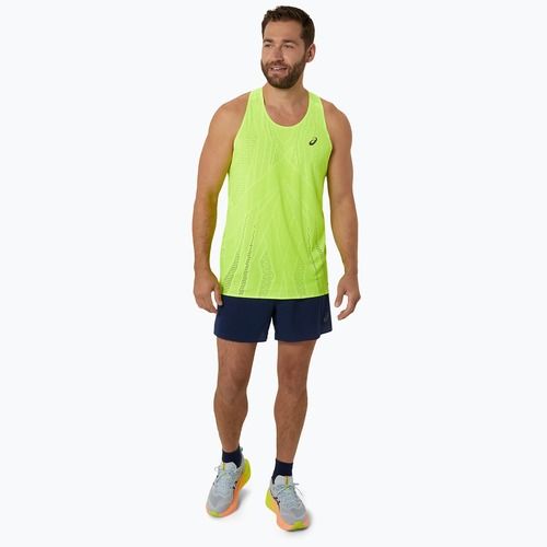 Vyriški bėgimo šortai ASICS Metarun 5IN blue expanse