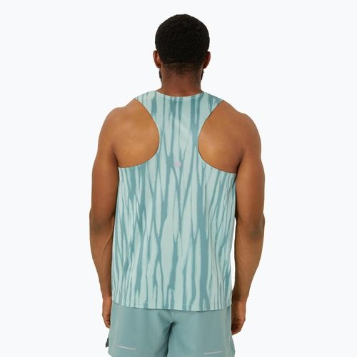 Vyriškas bėgimo tank topas ASICS Road All Over Print Singlet light celadon/celadon