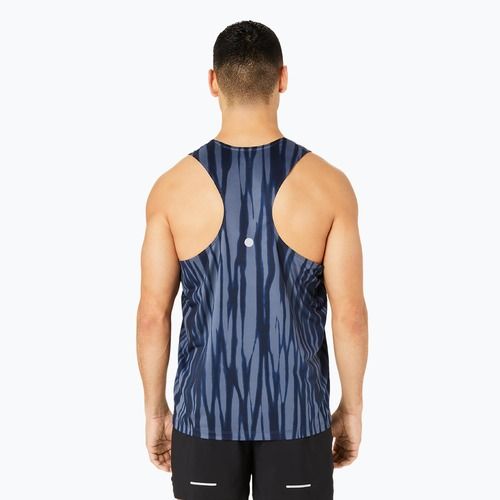 Vyriškas bėgimo tank topas ASICS  Road All Over Print Singlet blue expanse/midnight