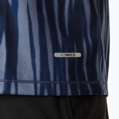 Vyriški bėgimo marškinėliai ASICS Road All Over Print Top blue expanse/midnight