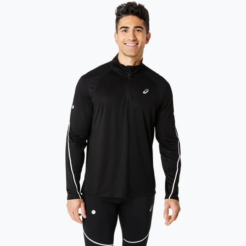 Vyriški bėgimo marškinėliai ilgomis rankovėmis ASICS Road Lite-Show 1/2 Zip performance black