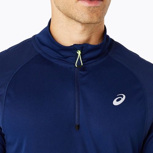 Vyriški bėgimo marškinėliai ilgomis rankovėmis ASICS Road Lite-Show 1/2 Zip blue expense