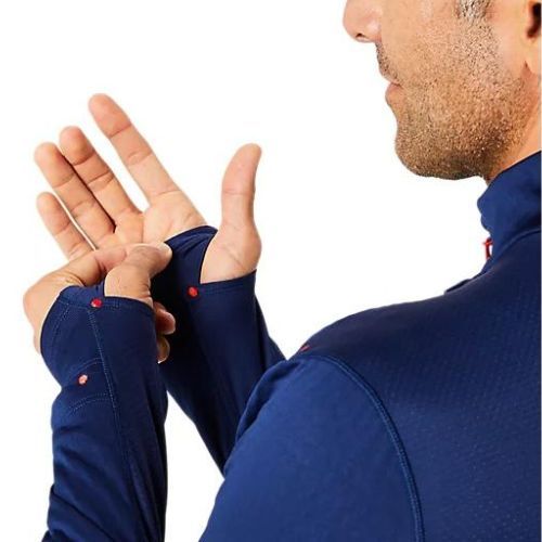 Vyriškas bėgimo džemperis ASICS Road Winter 1/2 Zip Mid Layer blue expanse