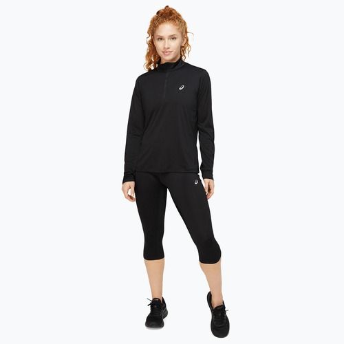 Moteriški bėgimo marškinėliai ilgomis rankovėmis ASICS Core 1/2 Zip Top performance black