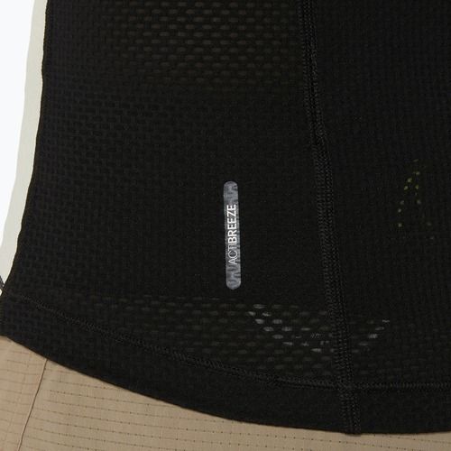 Moteriški bėgimo marškinėliai ASICS Fuijtrail Top oatmeal/performance black