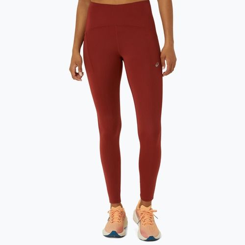 Moteriškos bėgimo tamprės ASICS Road High Waist deep red