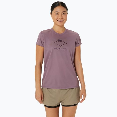 Moteriški bėgimo marškinėliai ASICS Fujitrail Logo dusty mauve