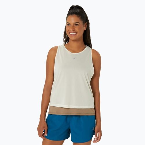 Moteriškas bėgimo tank topas ASICS Nagino Run Tank oatmeal/pepper