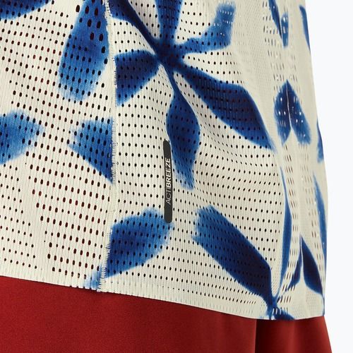 Moteriški bėgimo marškinėliai ASICS Metarun Shibori Top brich/blue expanse