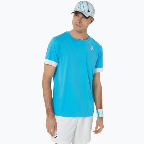 Vyriški teniso marškinėliai ASICS Court SS Top digital aqua/brilliant white