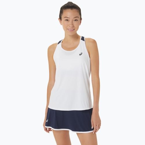 Moteriškas teniso tank topas ASICS Court Tank brilliant white/midnight