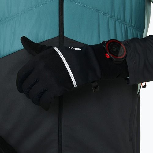 Vyriškos bėgimo pirštinės ASICS Wind-Block Running performance black