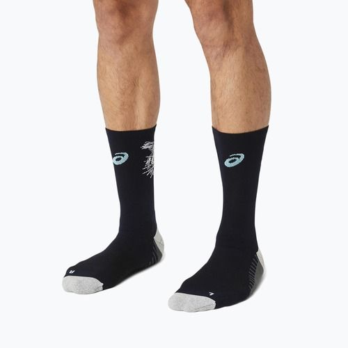 Bėgimo kojinės ASICS Performance Run Crew midnight/bright cyan