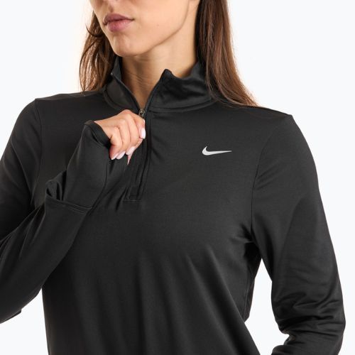 Moteriški bėgimo marškinėliai ilgomis rankovėmis Nike Swift Element UV 1/4-Zip black
