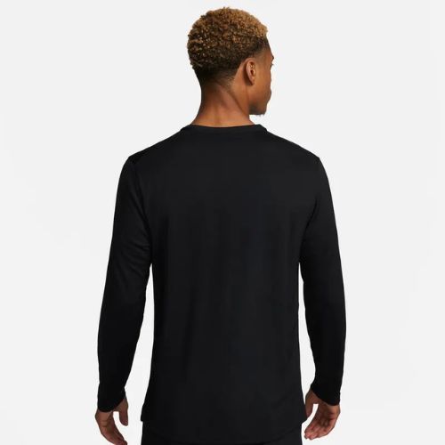 Vyriški bėgimo marškinėliai ilgomis rankovėmis Nike Miler Dri-Fit UV black