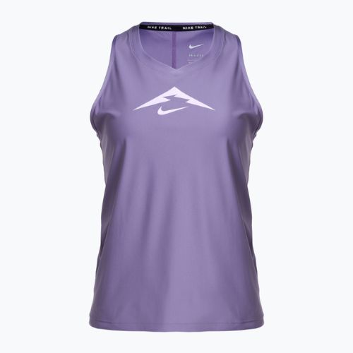 Moteriškas bėgimo tank topas Nike Trail Dri-Fit Graphic TT daybreak/lilac bloom