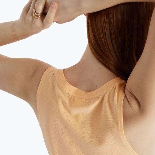 Moteriškas bėgimo tank topas New Balance Jacquard Slim Tank peach blossom