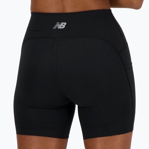 Moteriški šortai New Balance Sleek Pocket High Rise 6" black