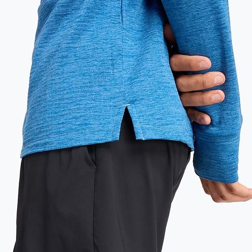Vyriški bėgimo marškinėliai ilgomis rankovėmis New Balance Athletics Heat Grid 1/2 Zip heron blue