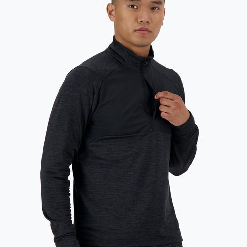Vyriški bėgimo marškinėliai ilgomis rankovėmis New Balance Athletics Heat Grid 1/2 Zip black
