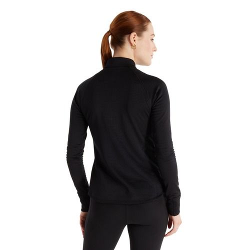 Moteriški bėgimo marškinėliai ilgomis rankovėmis New Balance Athletics Heat Grid 1/2 Zip black