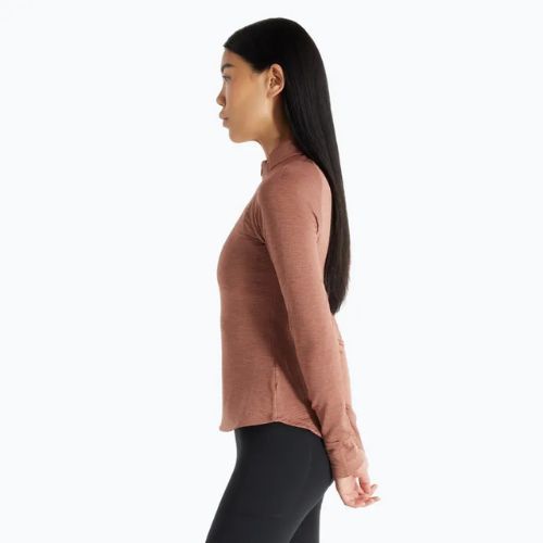 Moteriški bėgimo marškinėliai ilgomis rankovėmis New Balance Athletics Heat Grid 1/2 Zip sparrow heather
