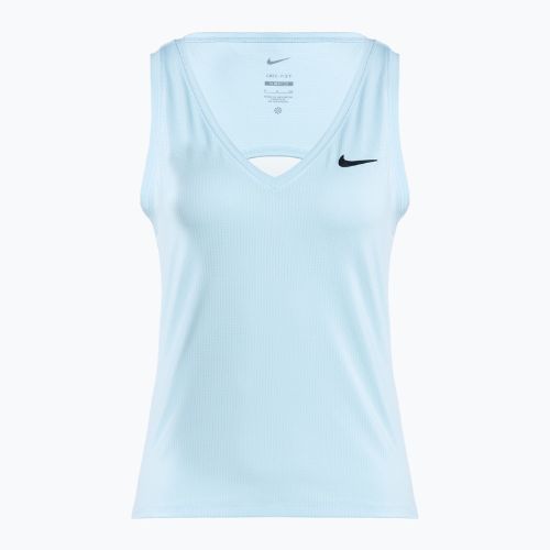 Moteriškas teniso tank topas Nike Court Dri-Fit Victory Tank glacier blue/black