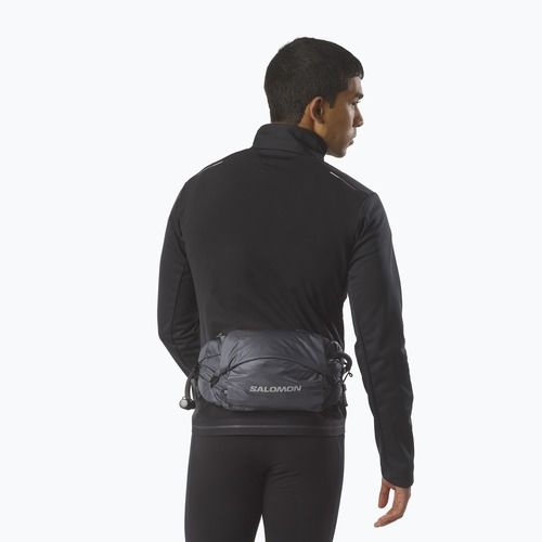 Bėgimo diržas Salomon Cross Season Waist + vandens butelis 1l ebony/black