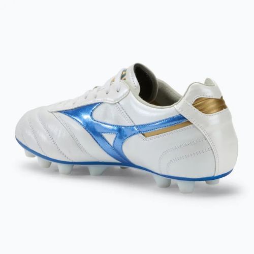 Vyriški futbolo batai Mizuno Morelia II Elite Md white/laser blue/gold
