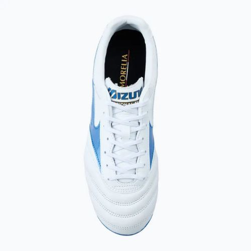 Vaikiški futbolo bateliai Mizuno Morelia II Pro MD white/laser blue/gold