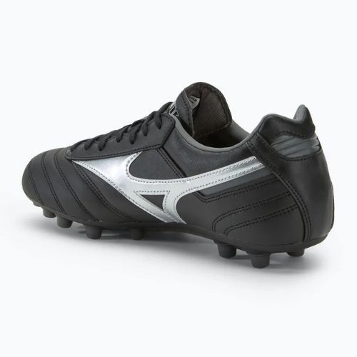 Vaikiški futbolo bateliai Mizuno Morelia II Pro AG black/galaxy silver/dark shadow