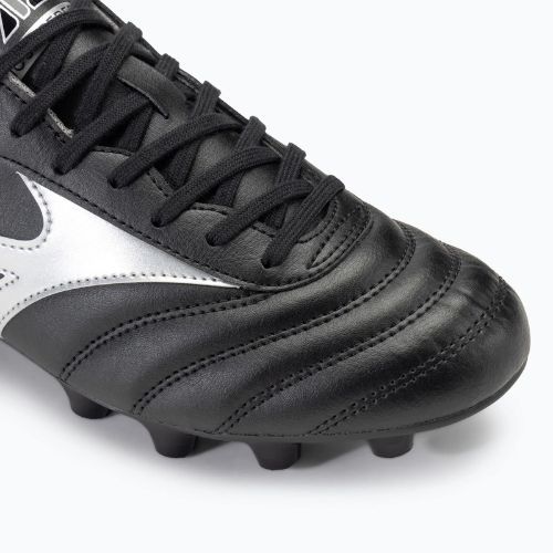 Vaikiški futbolo bateliai Mizuno Morelia II Club FG black/galaxy silver/dark shadow