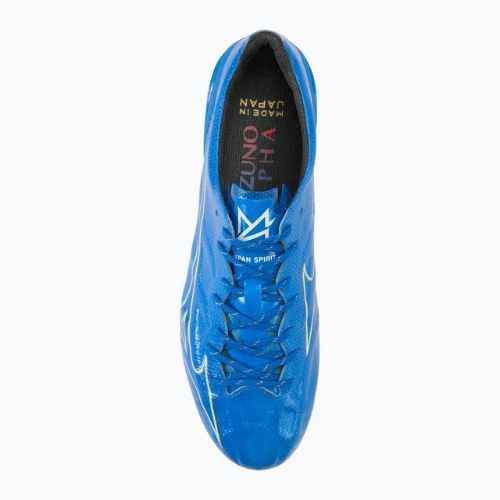 Vyriški futbolo batai Mizuno α Japan FG white/laser blue/gold